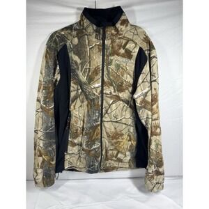 Realtree Pro Series By Whitewater Camo Fleece Full Zip up HuntingJacket Sz Large